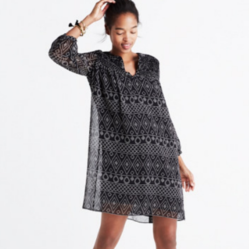 *NWT* Madewell smock dress in caravan print